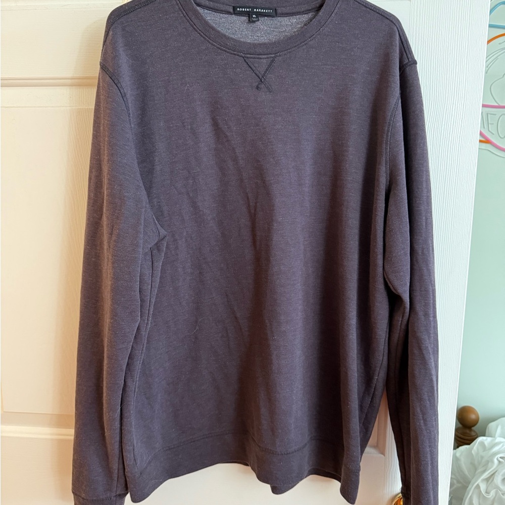 Robert Barakett Dark Purple Crew Neck Sweater